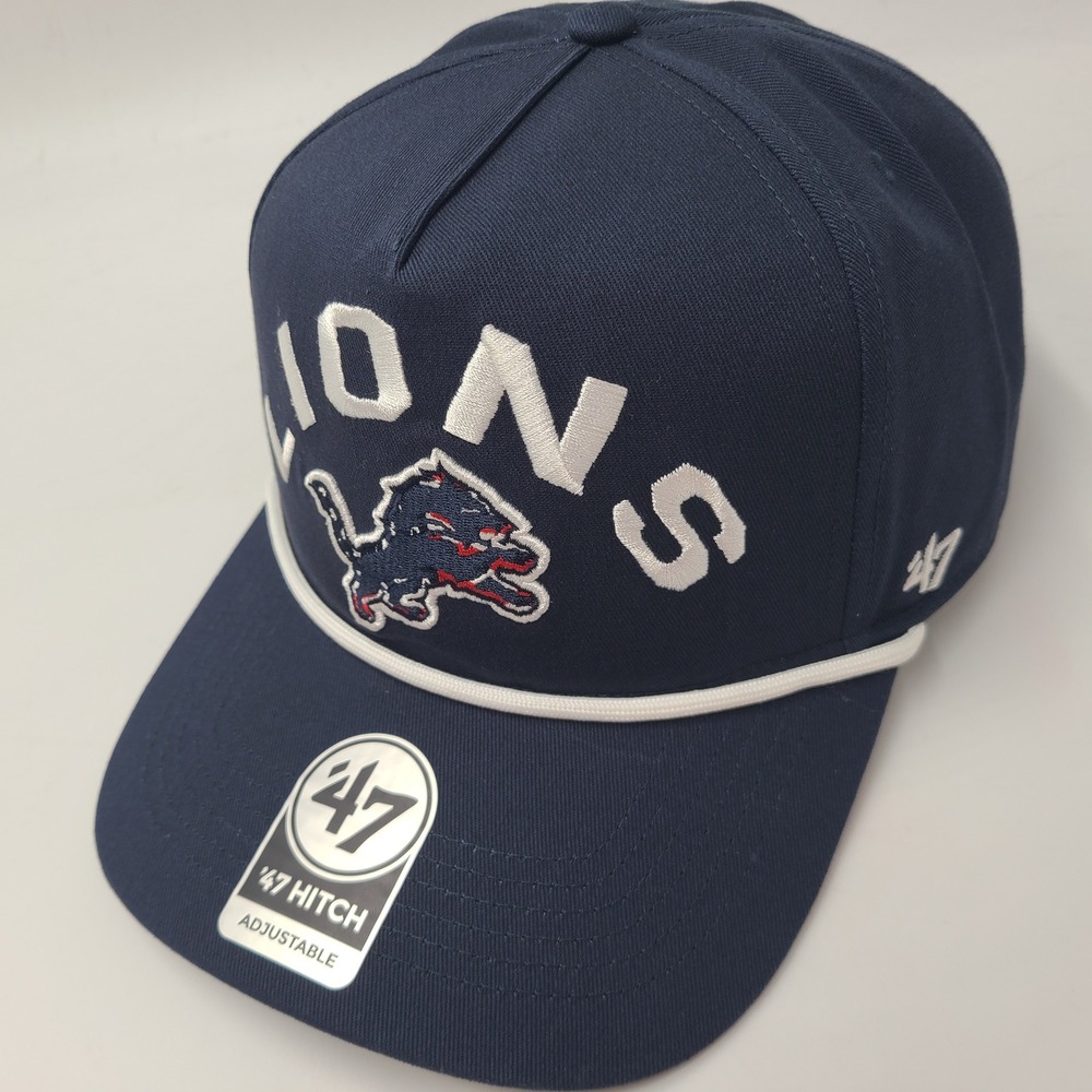 Detroit Lions Hat Snapback 47 Brand Hitch Blue White NFL Rope American Flag USA